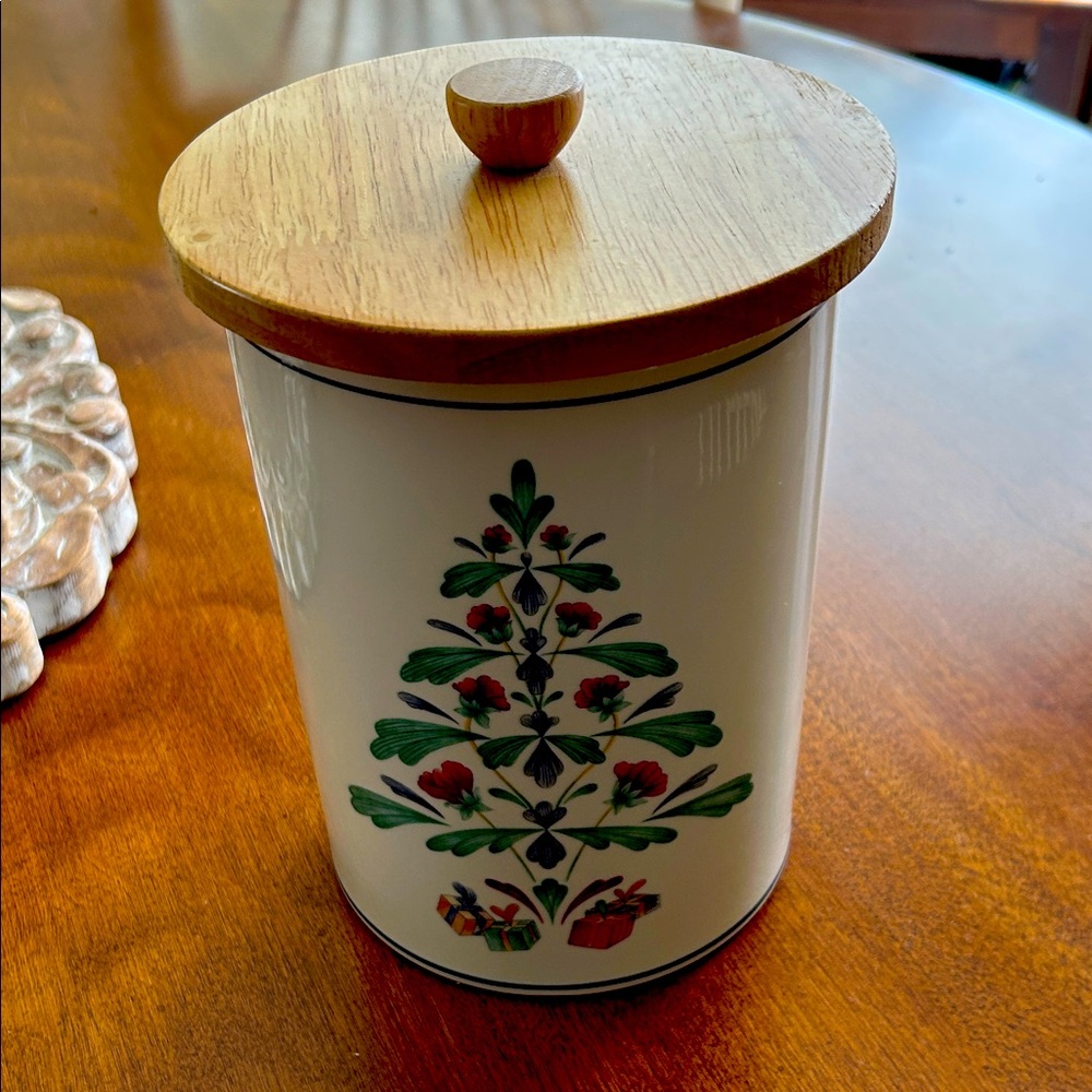 Lenox Poppies on Blue Chinastone - Vintage - Canister
